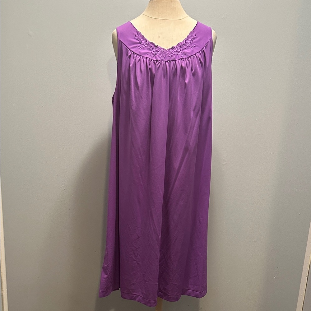 Shadowline 2 pc. Elegant Purple Nightgown